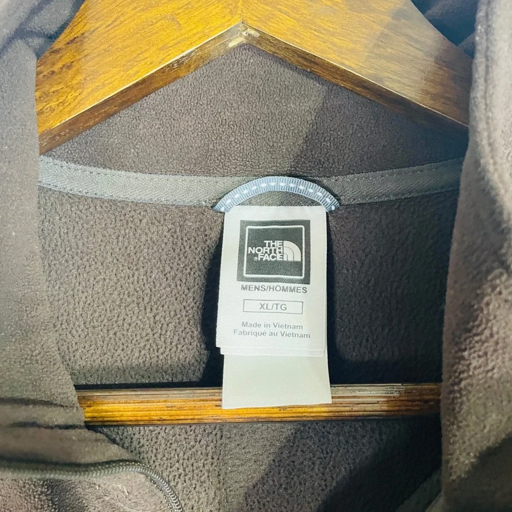 The North Face Fleece Pullover Mens XL Brown TKA 100 Quarter Zip